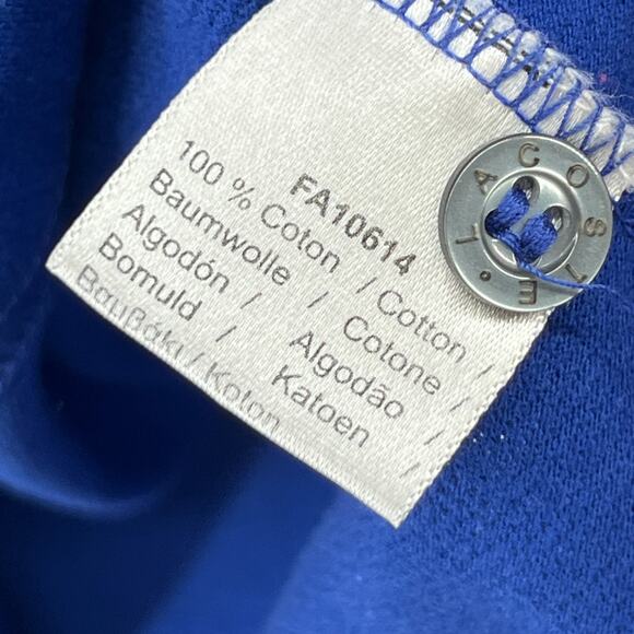 LACOSTE Shirt Mens 7 2XL SPORT Polo Golf Short Sleeve Jersey Cotton Blue - Picture 10 of 13